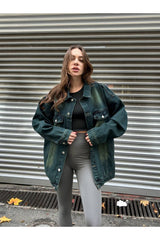 UNİSEX RETRO KOT CEKET SEVGİLİ ÇİFT KOMBİNİ 777