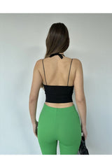 Aec Prive Siyah Korse Crop Büstiyer Tesettür Modası