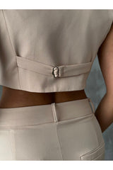 Aec Prive Kadın Yelek Palazzo Pantolon Takım