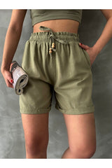 Kadın Yeni Sezon Premium Kalite Keten Şort 777