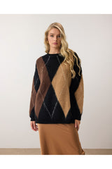 Aec Prive Kadın Baklava Desenli Kazak - Şık ve Rahat