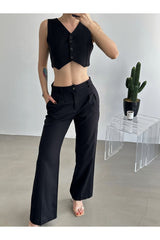 Aec Prive Women's New Season Vest Palazzo Pants Two-Piece Suit 7777