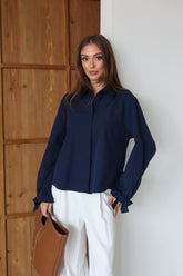 Aec Prive Kadın Basic Kol Detaylı Zarif Gömlek