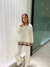 Aec Prive Kadın Taş Baskılı Ekose Sweatshirt Takım