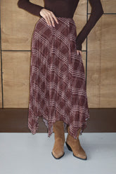 Aec Prive Kadın Vintage Asimetrik Etek