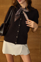 Aec Prive Kadın Kısa Kollu Yumoş Flarlı Kazak