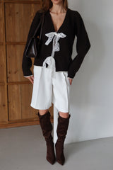 Aec Prive Kadın Dantelli Kurdele Detaylı Pinterest Hırka