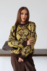 Aec Prive Kadın Desenli Kalın Kazak