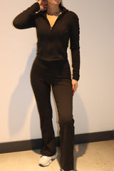 Aec Prive Kadın Parmak Geçirmeli Bluz Pantolon Takım