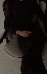 Aec Prive Kadın Yeni Sezon Taş Detaylı Zarif Elbise