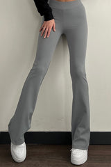 Aec Prive gri yüksek bel ispanyol paça tayt, rahat ve şık bir tasarımla günlük kullanım için ideal