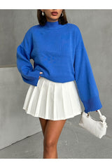 Aec Prive mavi kadın kazak, rahat kesim ve şık tasarım ile modern bir kombin için ideal