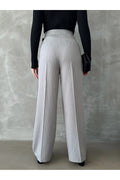 WOMEN'S NEW SEASON PREMIUM QUALITY BELTED STRIPED PALAZZO TROUSERS 777