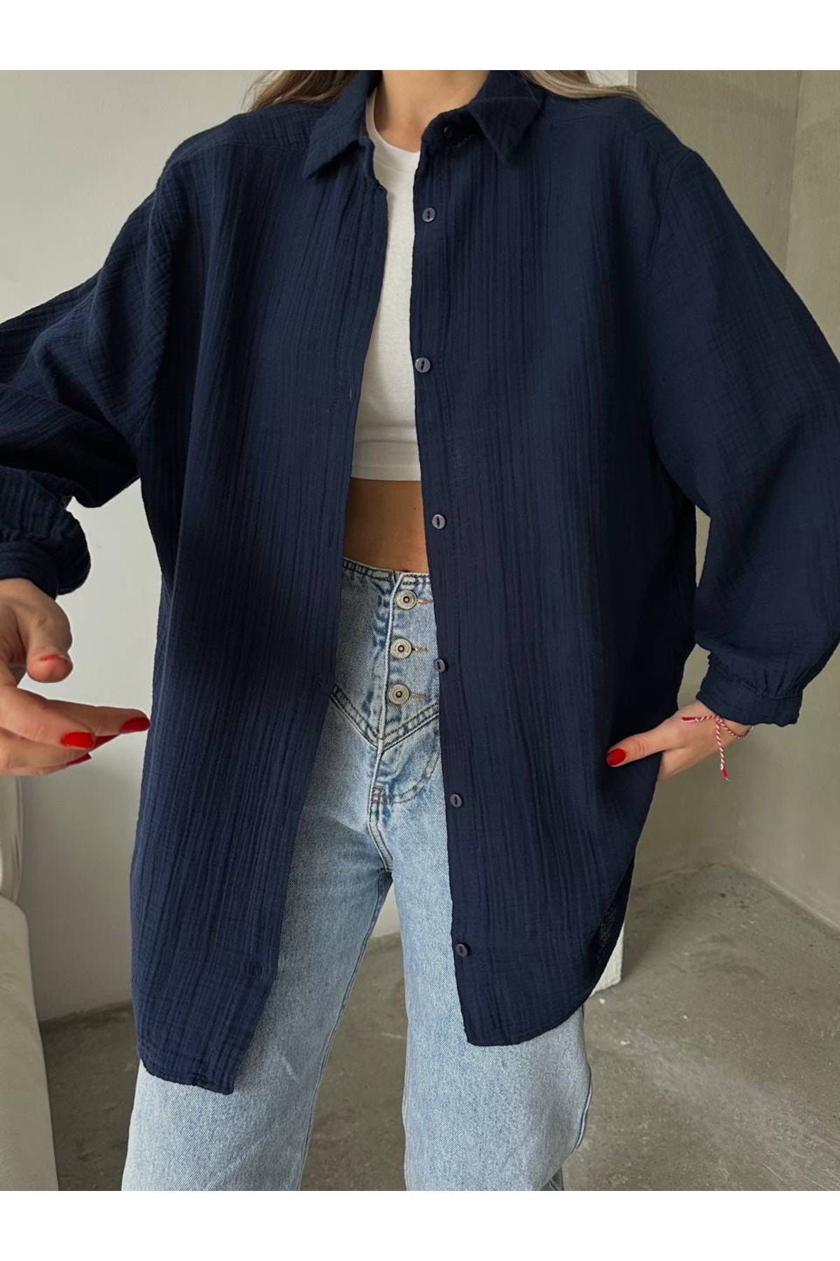 Aec Prive Women's Cotton Oversize Shirt - Comfortable and Stylish
