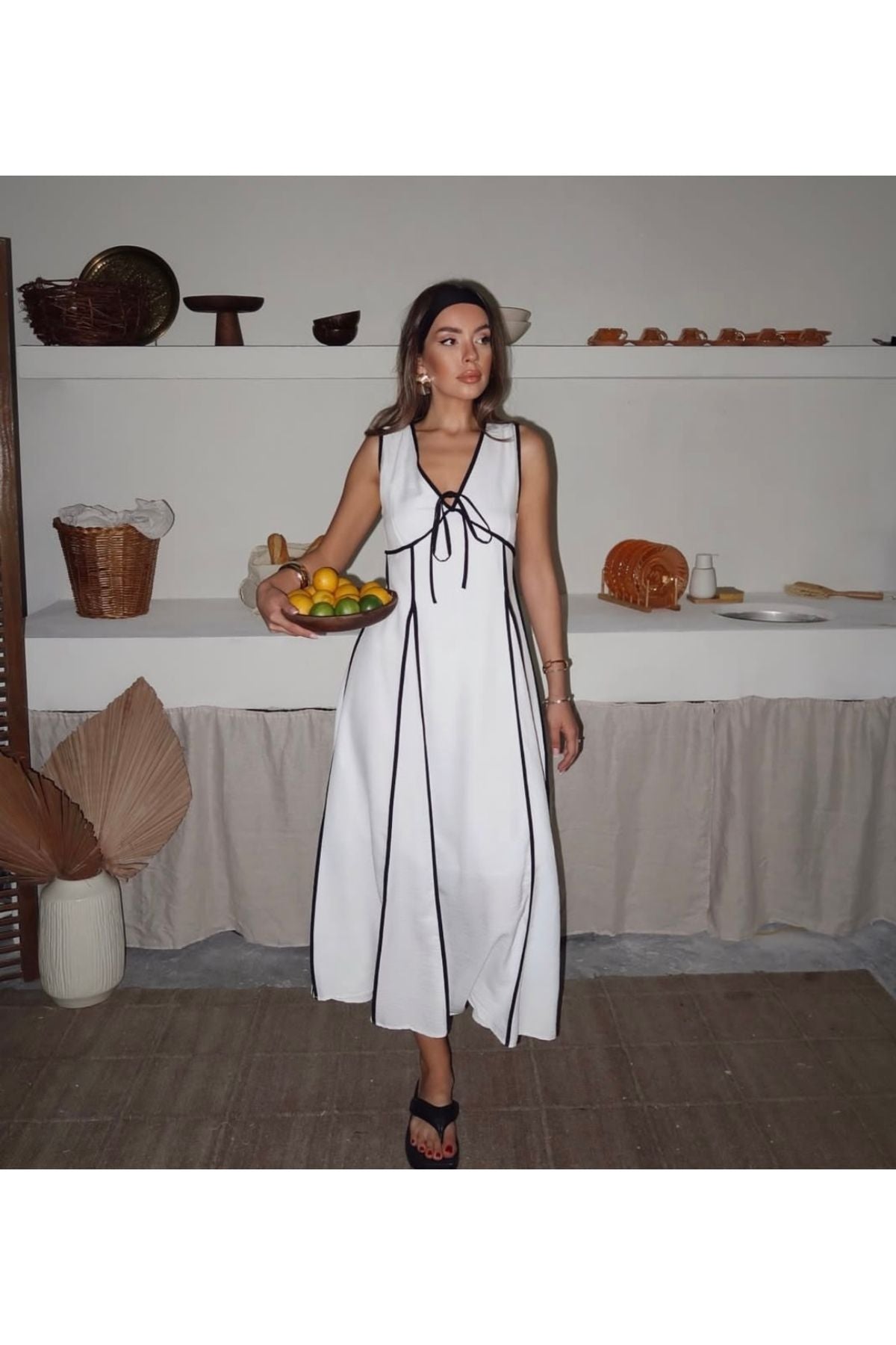 Aec Prive Women's Summer Long White Dress