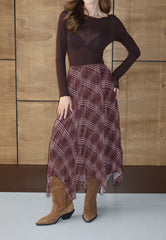 Aec Prive Kadın Vintage Asimetrik Etek