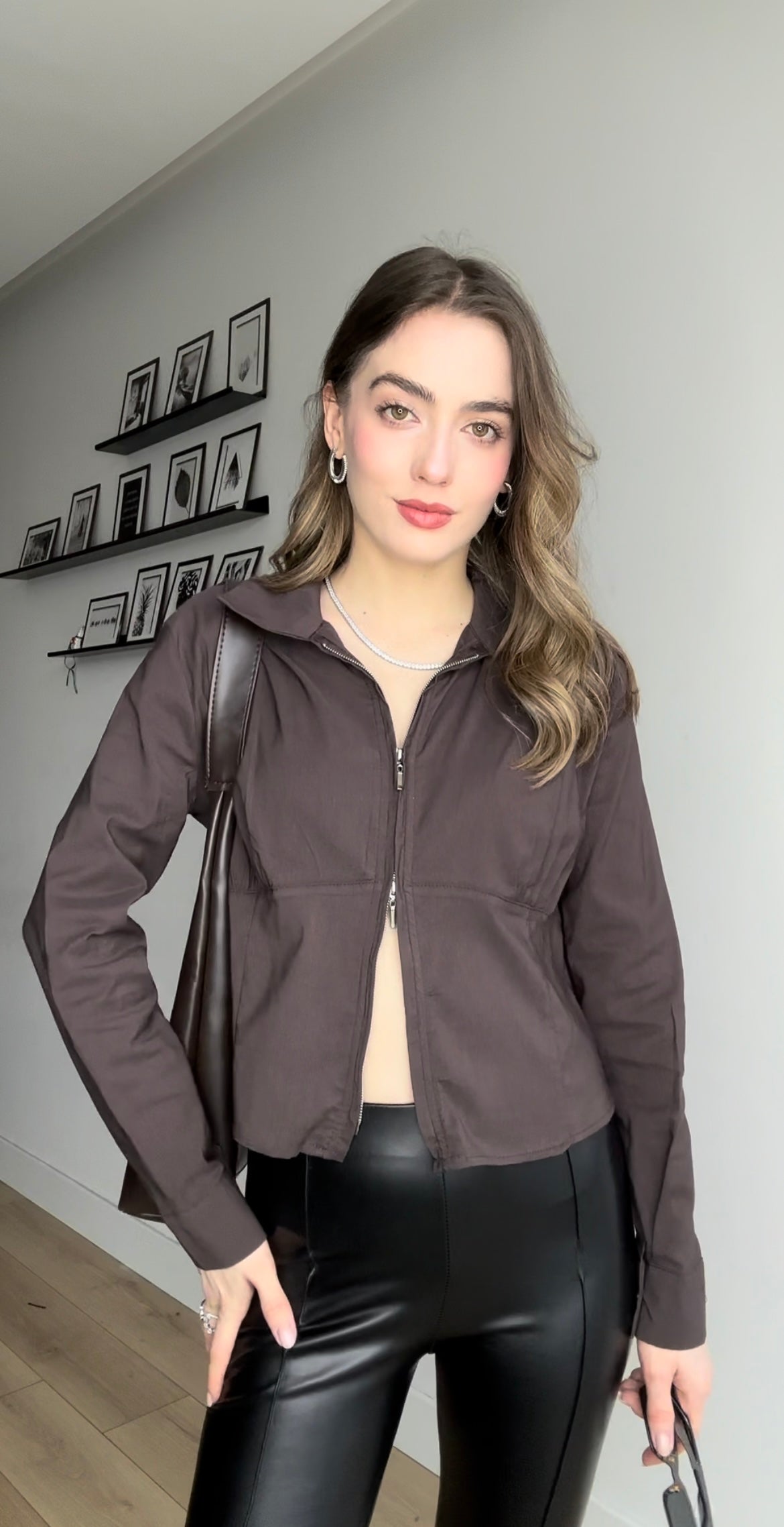 Aec Prive Kadın Linea Zip Pamuklu Gömlek -45689