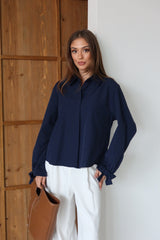 Aec Prive Kadın Basic Kol Detaylı Zarif Gömlek