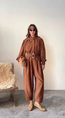 Aec Prive Kadın Süet Gömlek Pantolon Takım