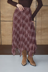 Aec Prive Kadın Vintage Asimetrik Etek