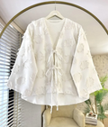 Women's New Season Tied Summer Muslin Kimono Shirt 7777