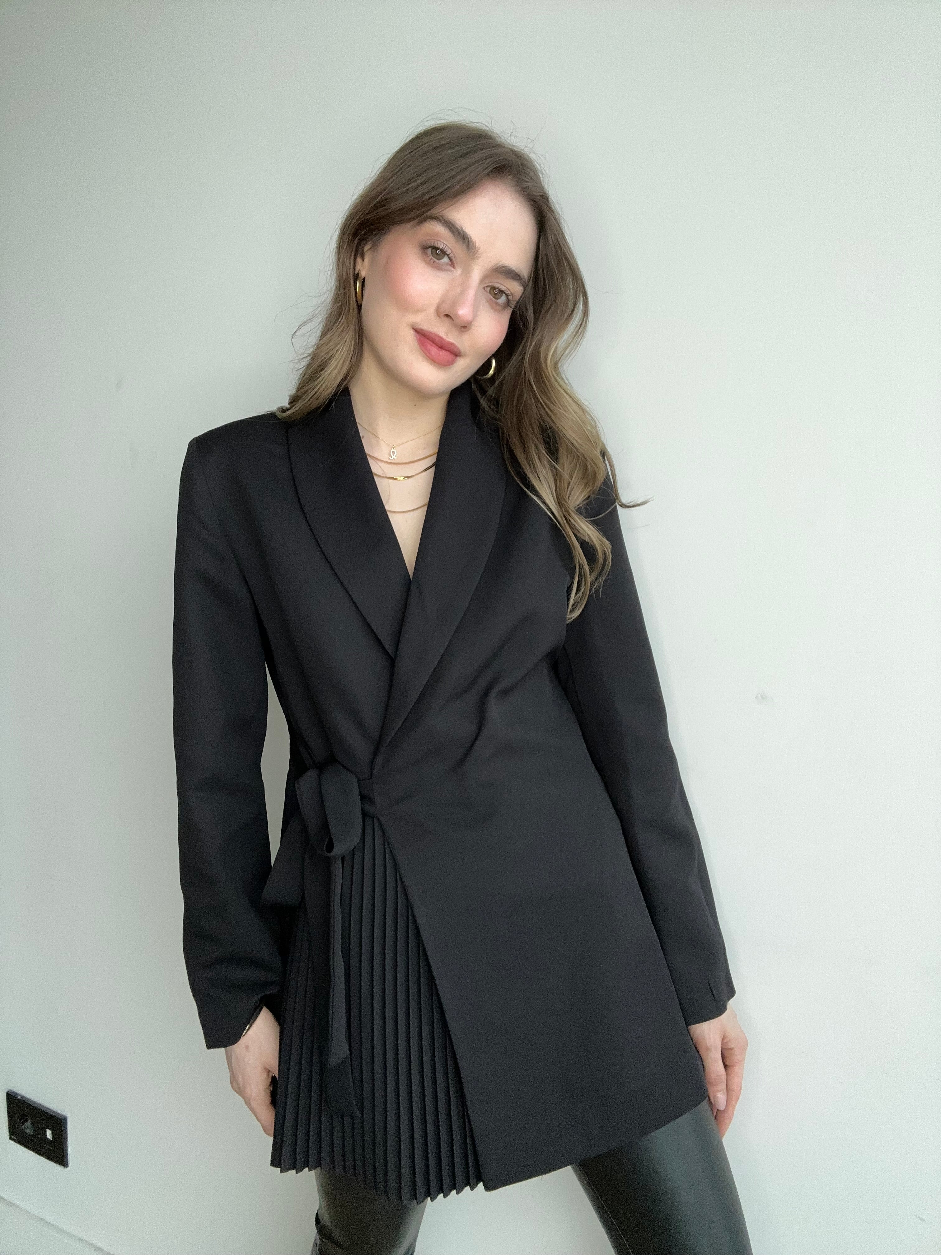 Aec Prive Women's Couture Pleated Detail Custom Design Jacket – 566100