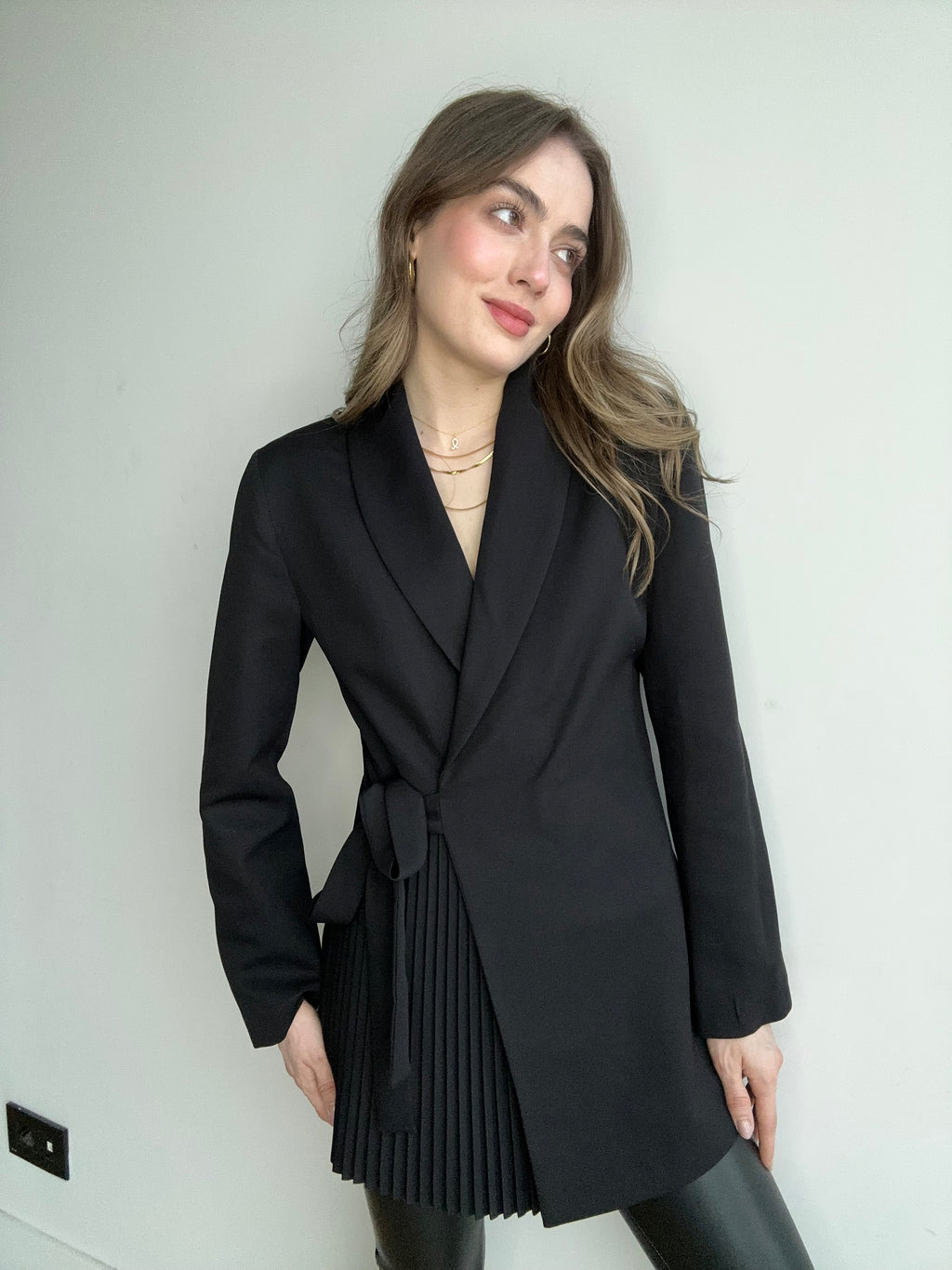 Aec Prive Kadın Couture Pilise Detaylı Özel Tasarım Ceket – 566100
