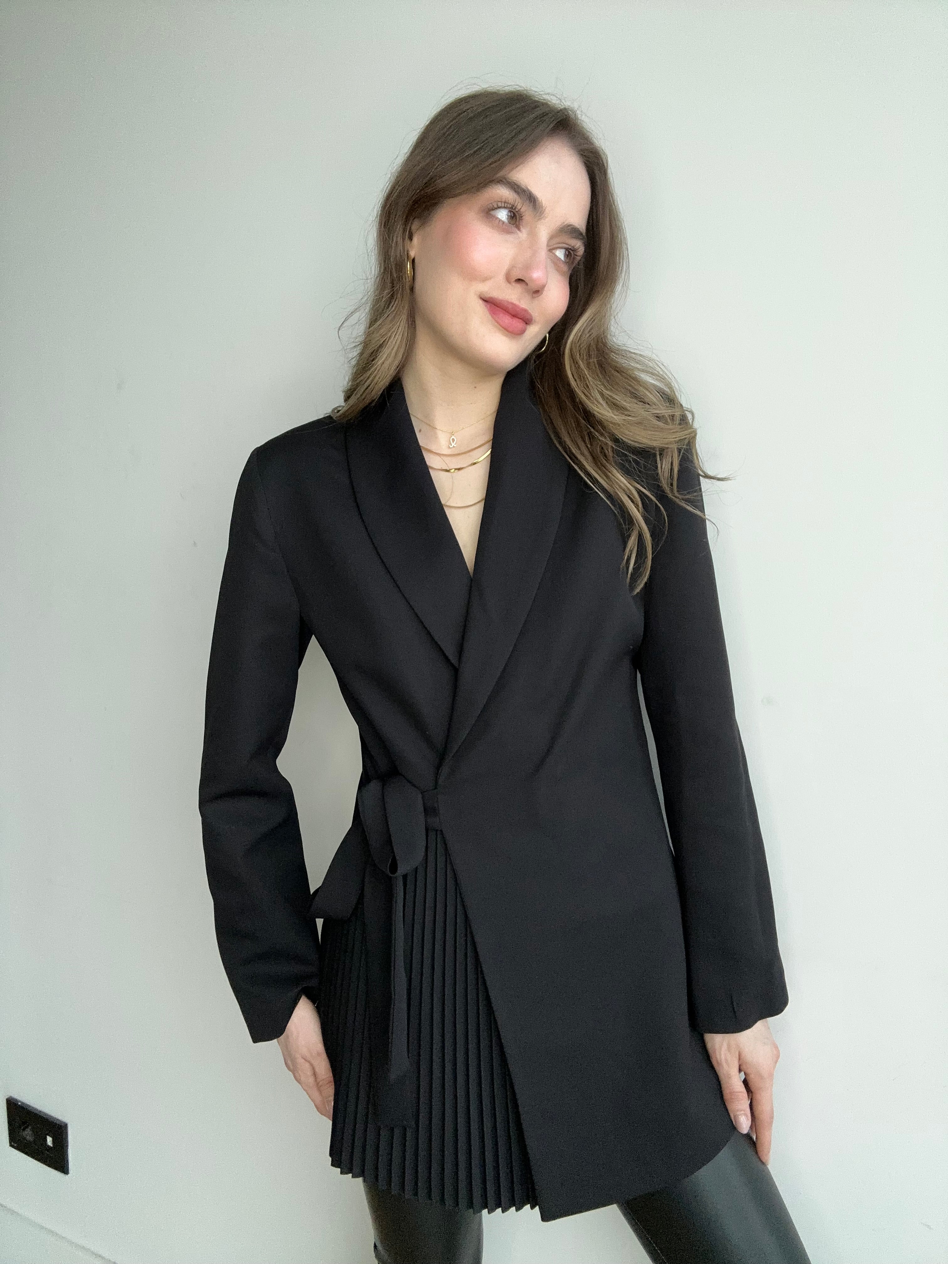 Aec Prive Women's Couture Pleated Detail Custom Design Jacket – 566100