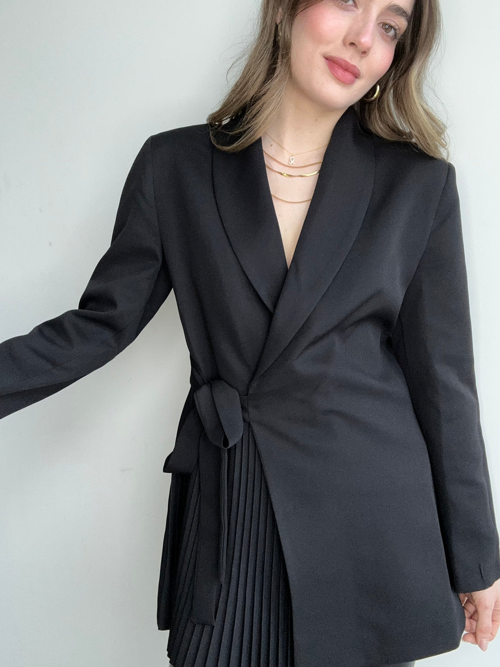 Aec Prive Kadın Couture Pilise Detaylı Özel Tasarım Ceket – 566100