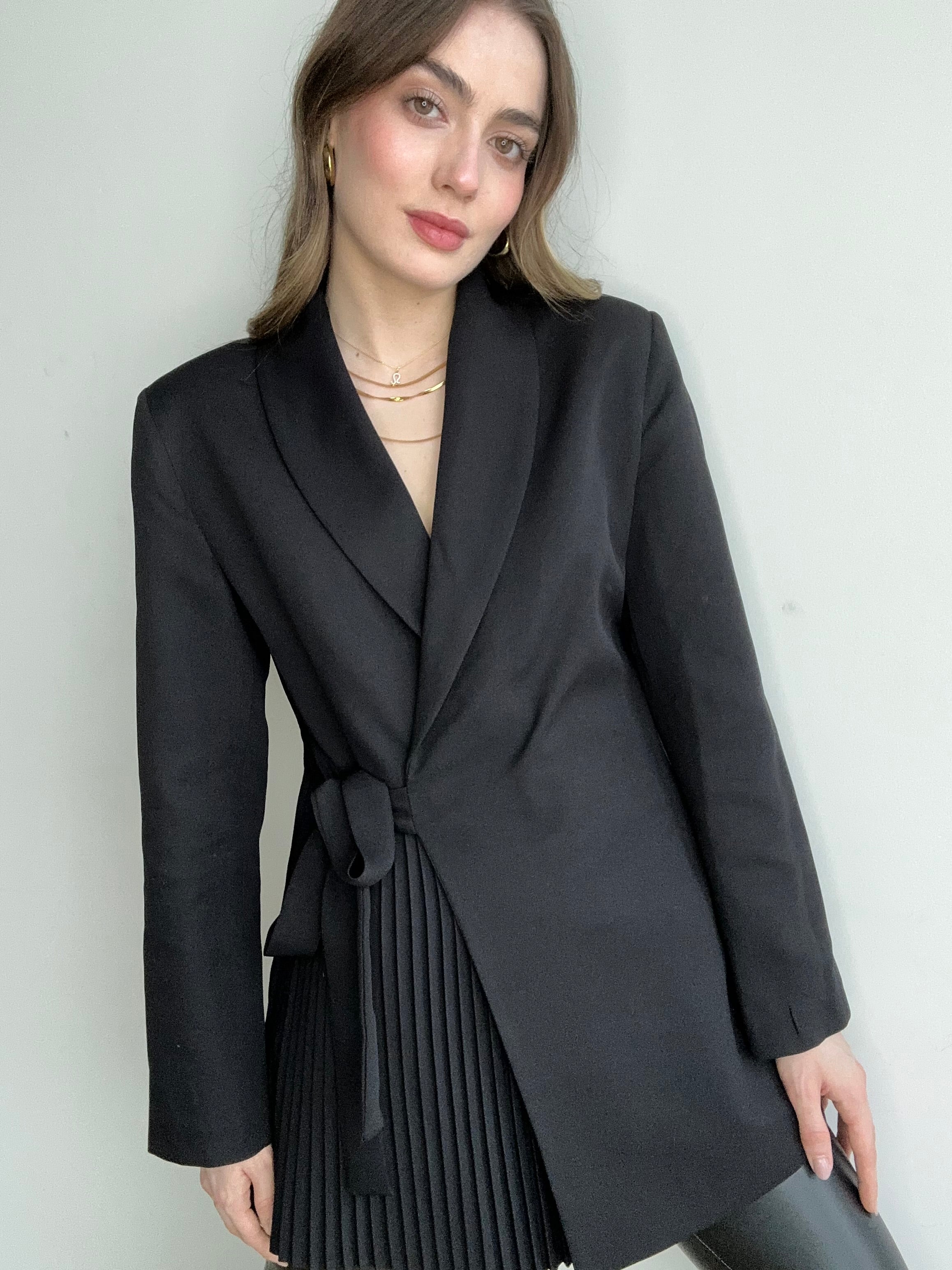 Aec Prive Women's Couture Pleated Detail Custom Design Jacket – 566100