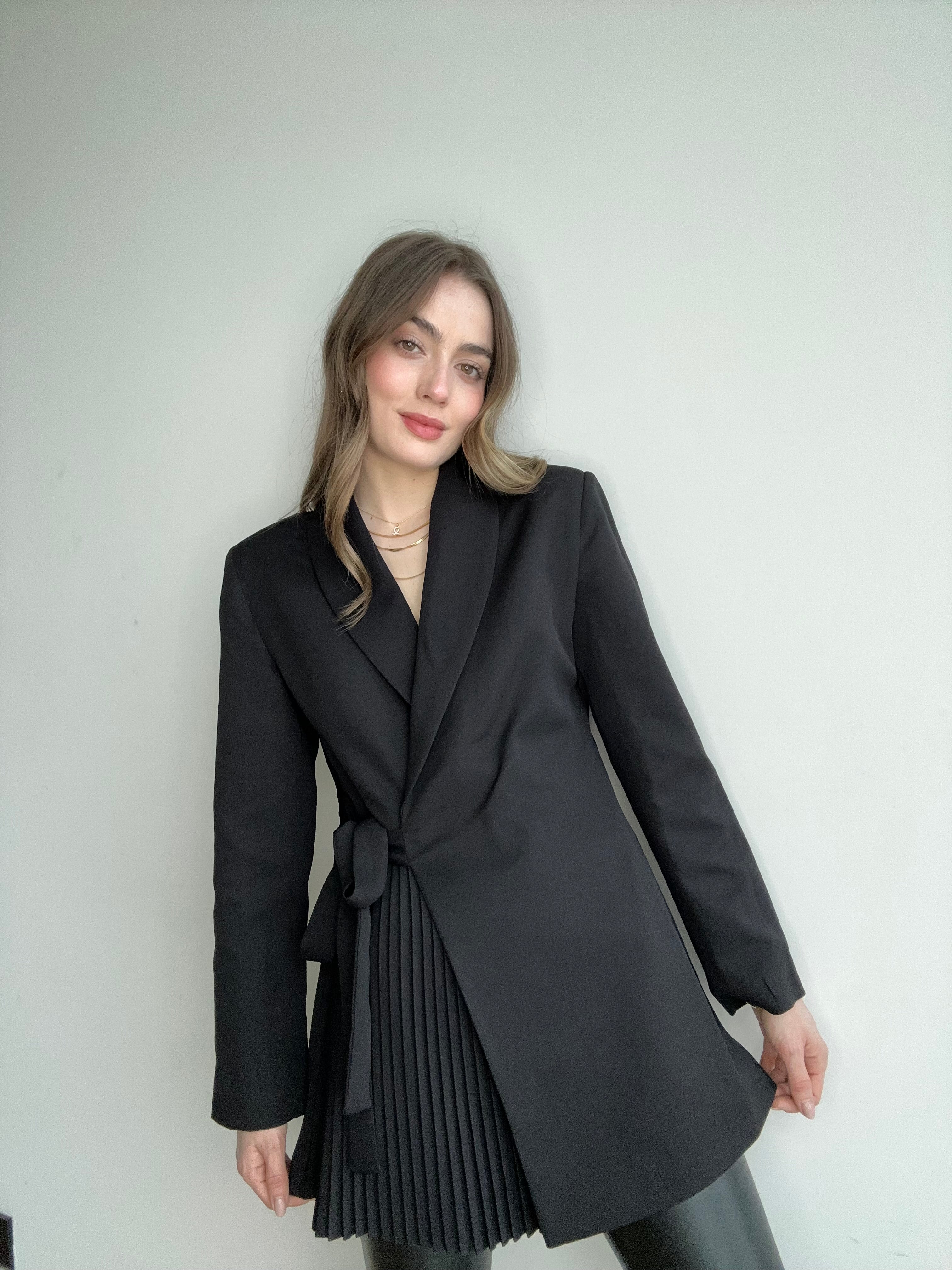 Aec Prive Kadın Couture Pilise Detaylı Özel Tasarım Ceket – 566100