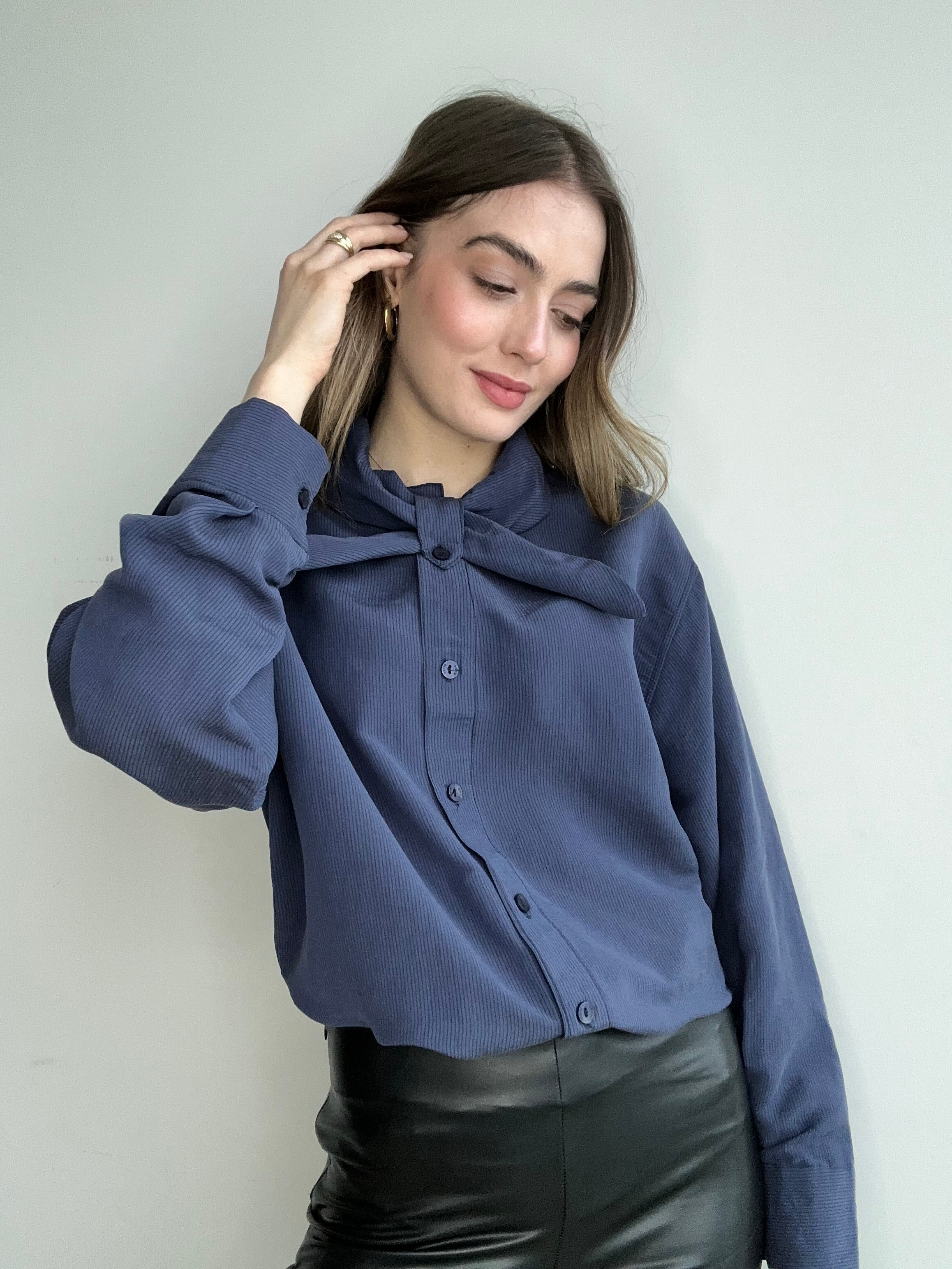 Aec Prive Lina Cotton Shirt with Ribbon Detail - 44122