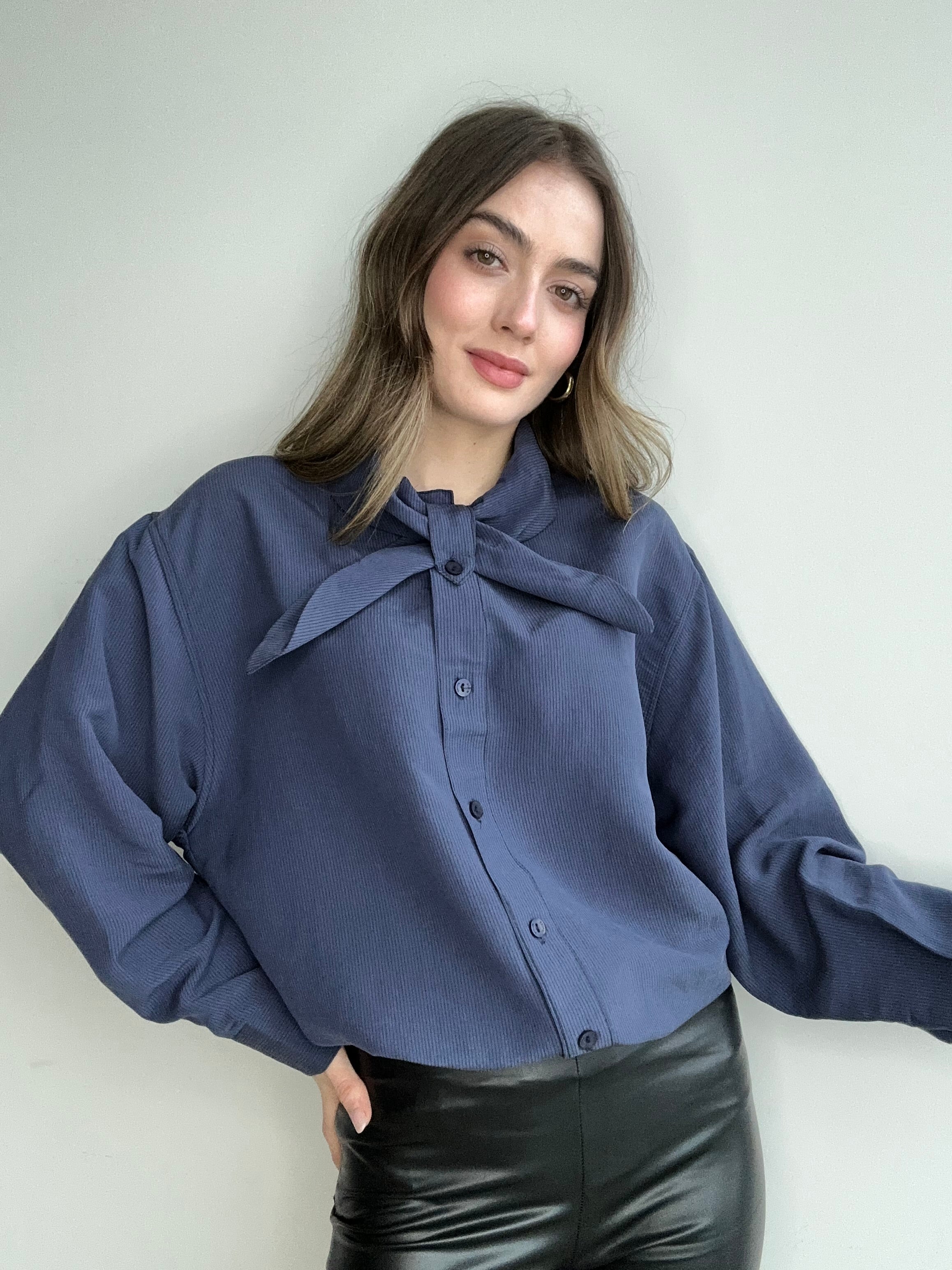 Aec Prive Lina Cotton Shirt with Ribbon Detail - 44122