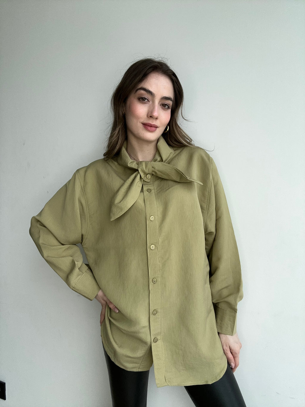 Aec Prive Lina Cotton Shirt with Ribbon Detail - 44122