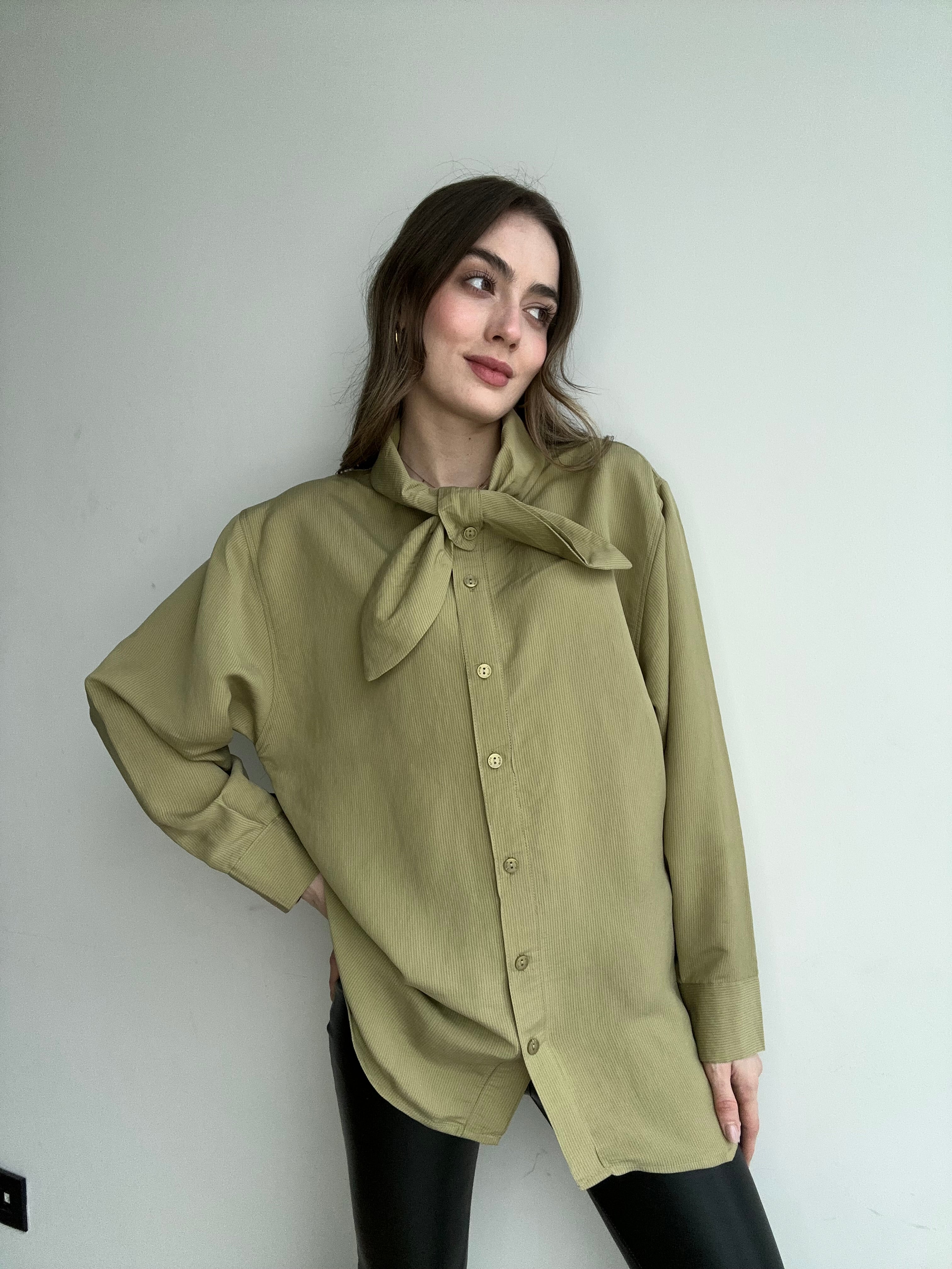 Aec Prive Lina Cotton Shirt with Ribbon Detail - 44122