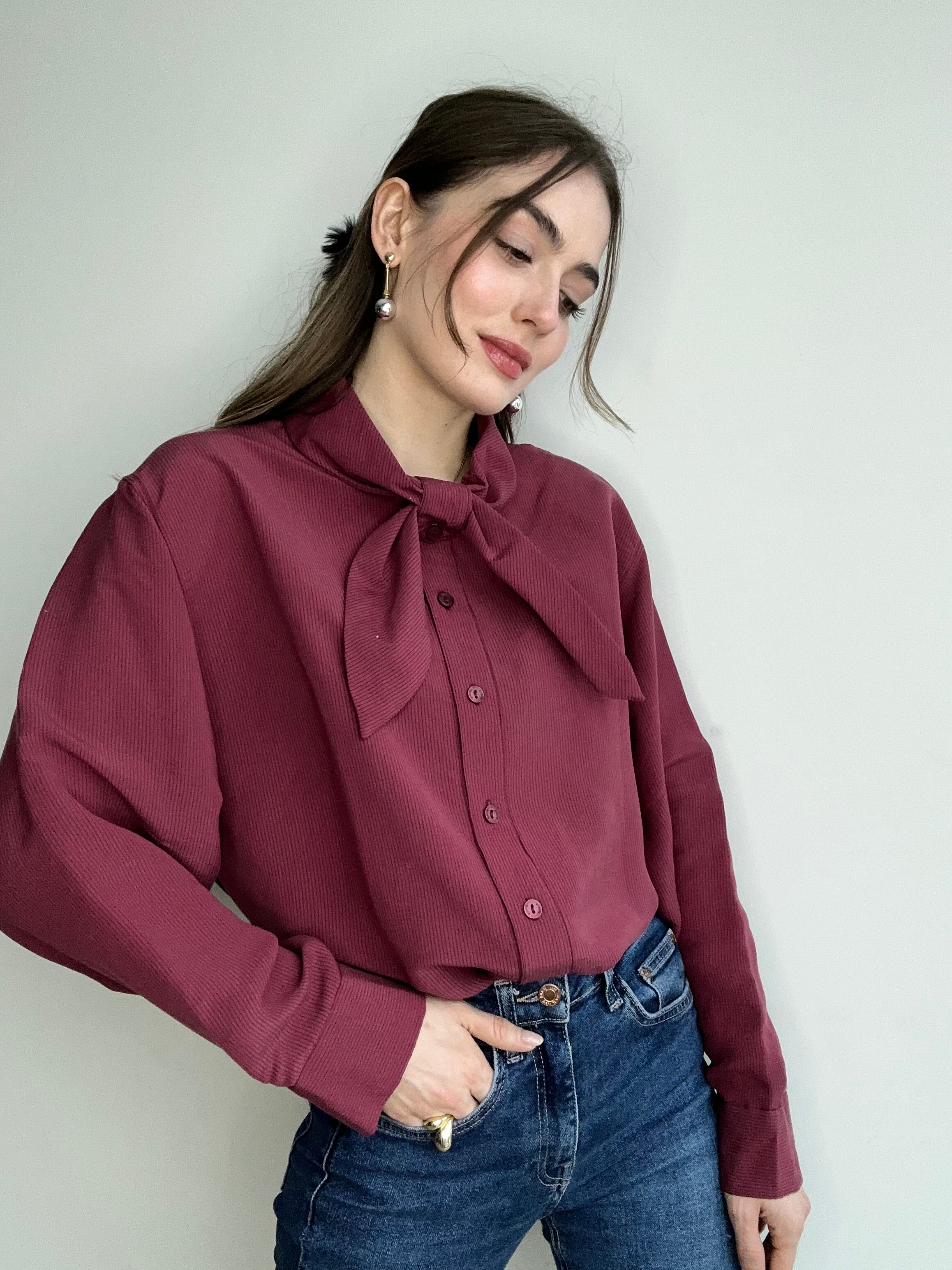 Aec Prive Lina Cotton Shirt with Ribbon Detail - 44122