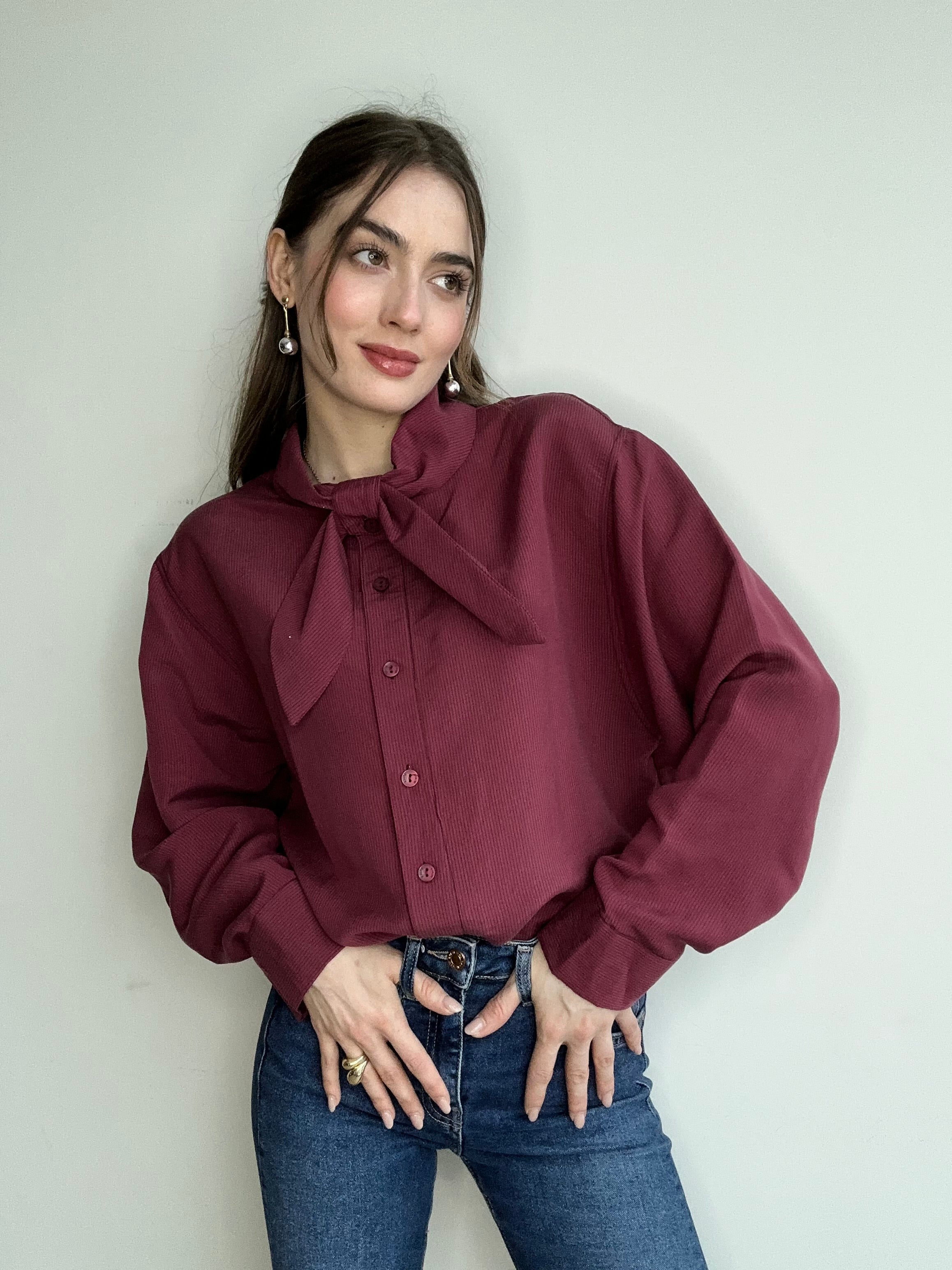 Aec Prive Lina Cotton Shirt with Ribbon Detail - 44122