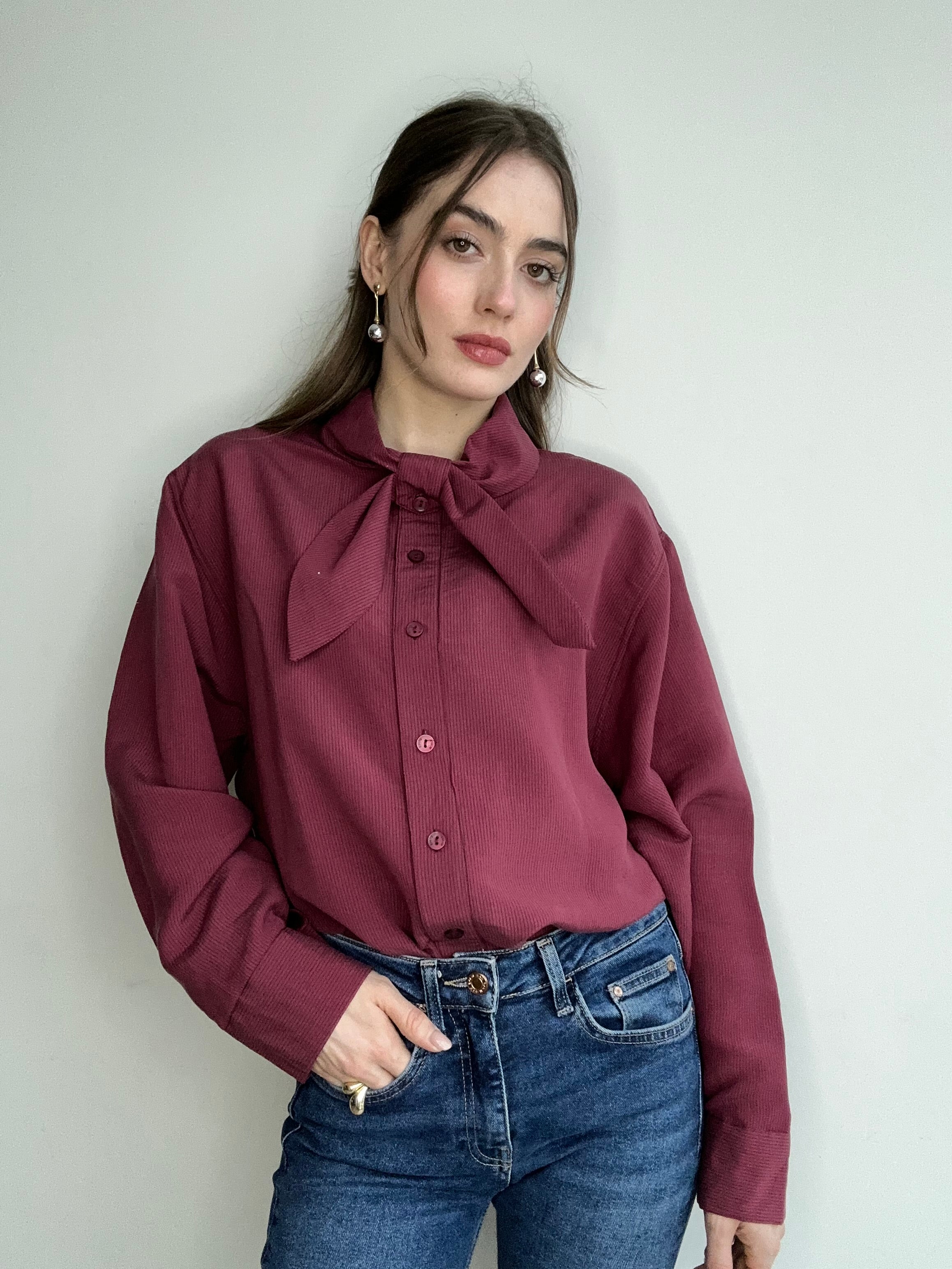 Aec Prive Lina Cotton Shirt with Ribbon Detail - 44122