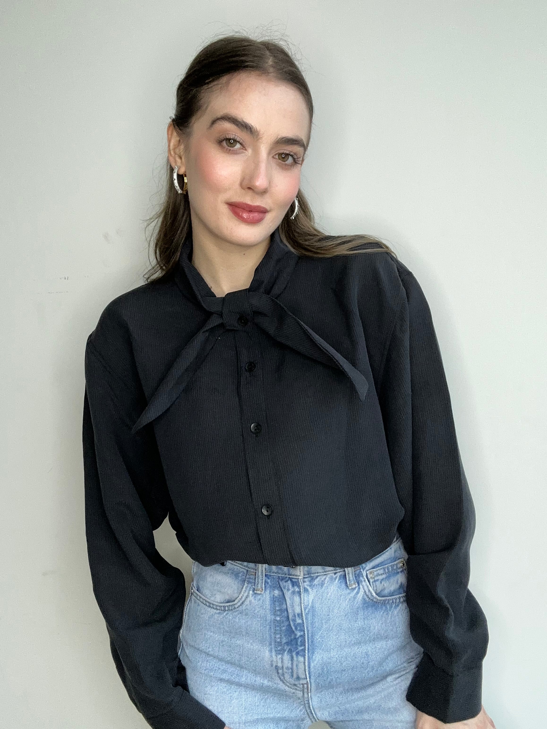 Aec Prive Lina Cotton Shirt with Ribbon Detail - 44122