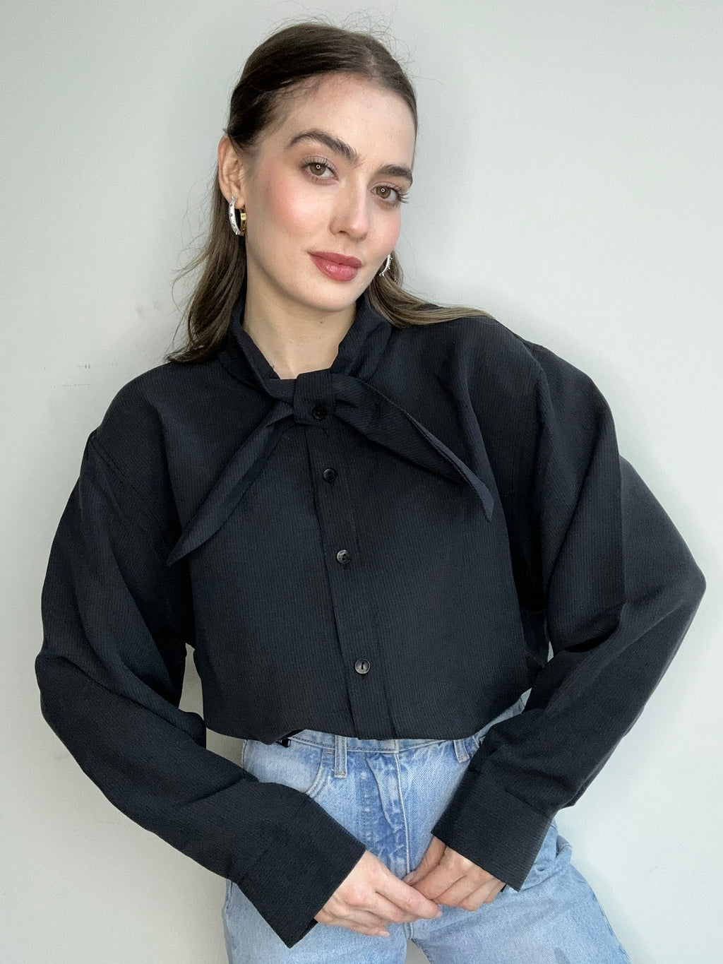 Aec Prive Lina Cotton Shirt with Ribbon Detail - 44122