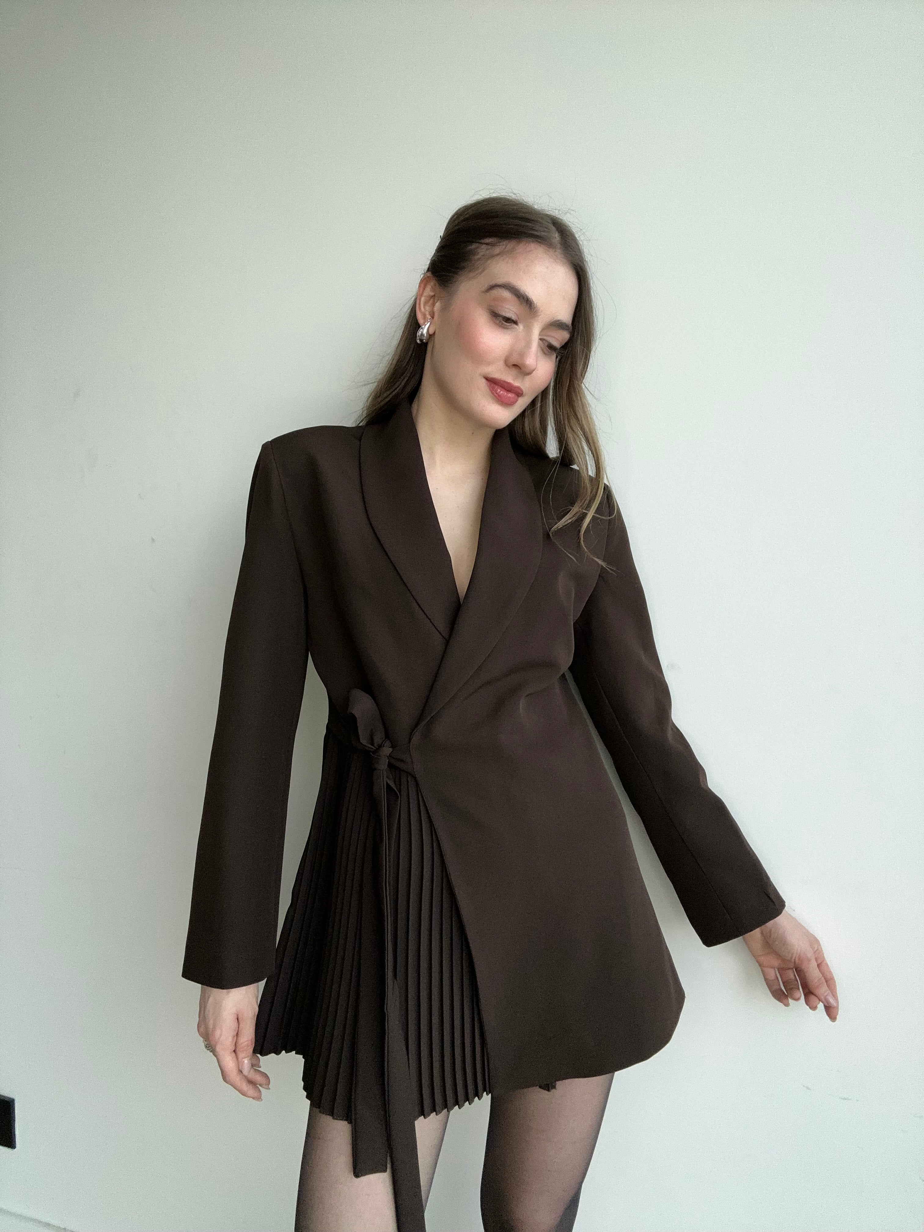 Aec Prive Women's Couture Pleated Detail Custom Design Jacket – 566100