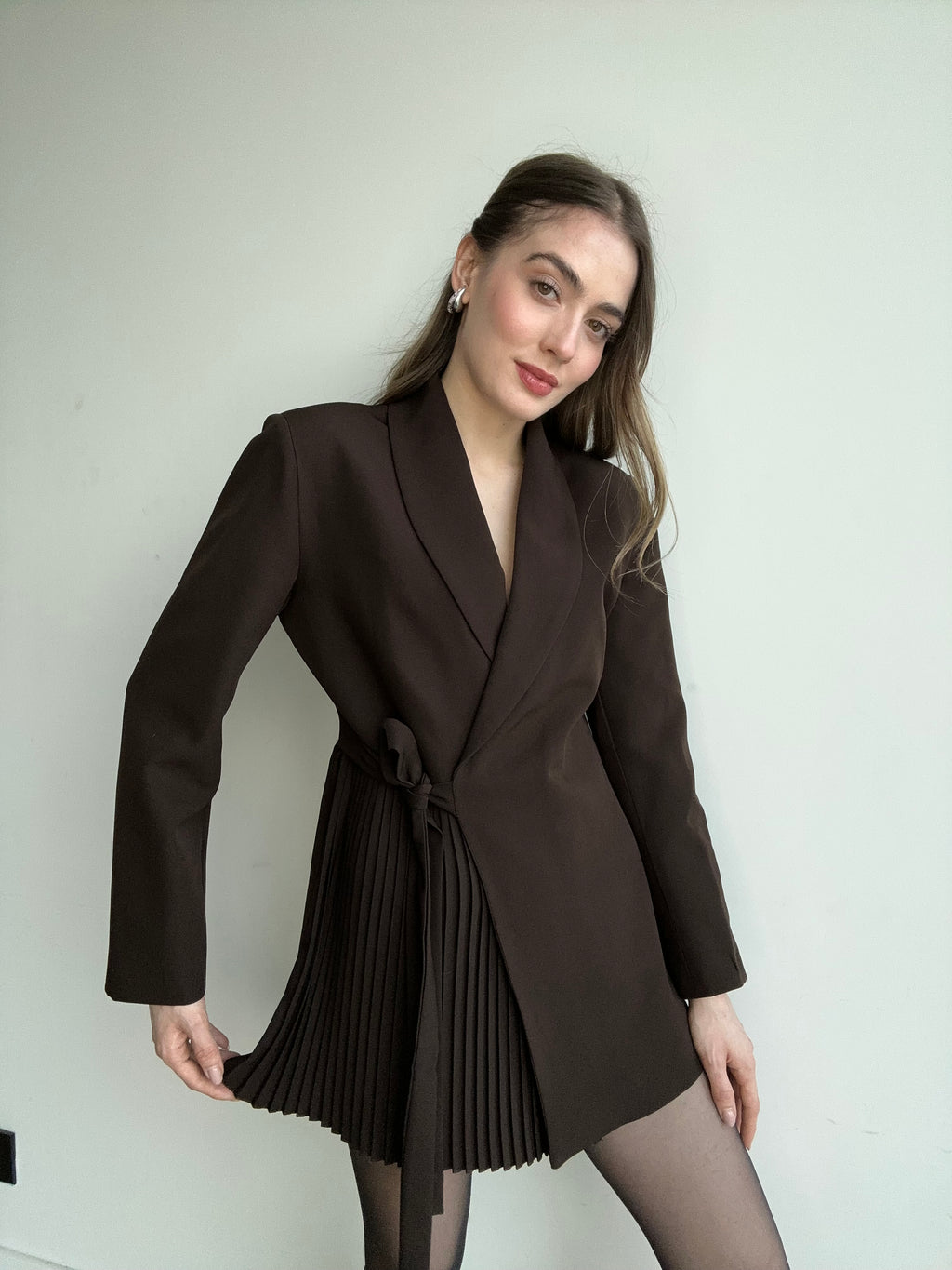 Aec Prive Kadın Couture Pilise Detaylı Özel Tasarım Ceket – 566100
