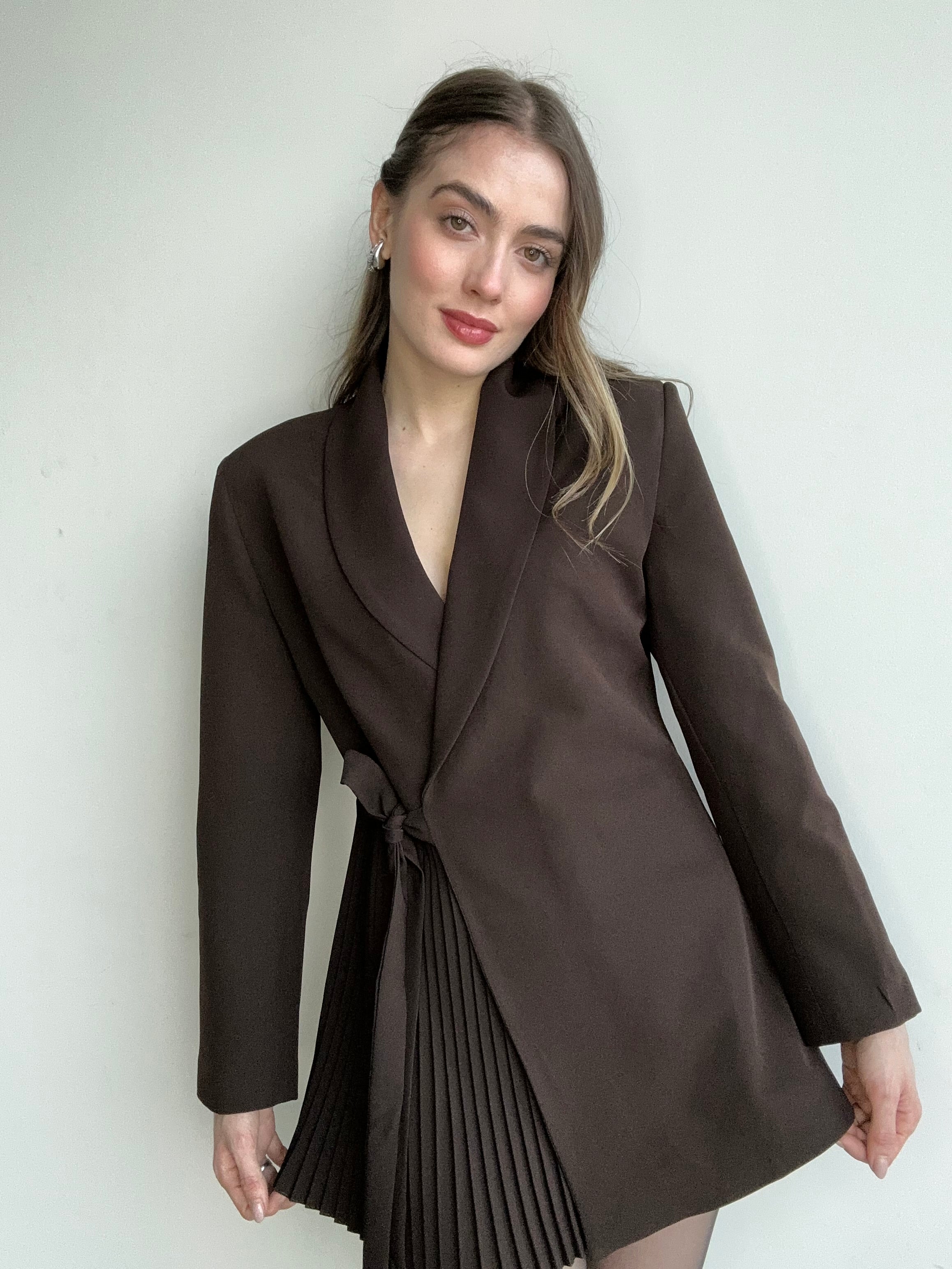 Aec Prive Kadın Couture Pilise Detaylı Özel Tasarım Ceket – 566100