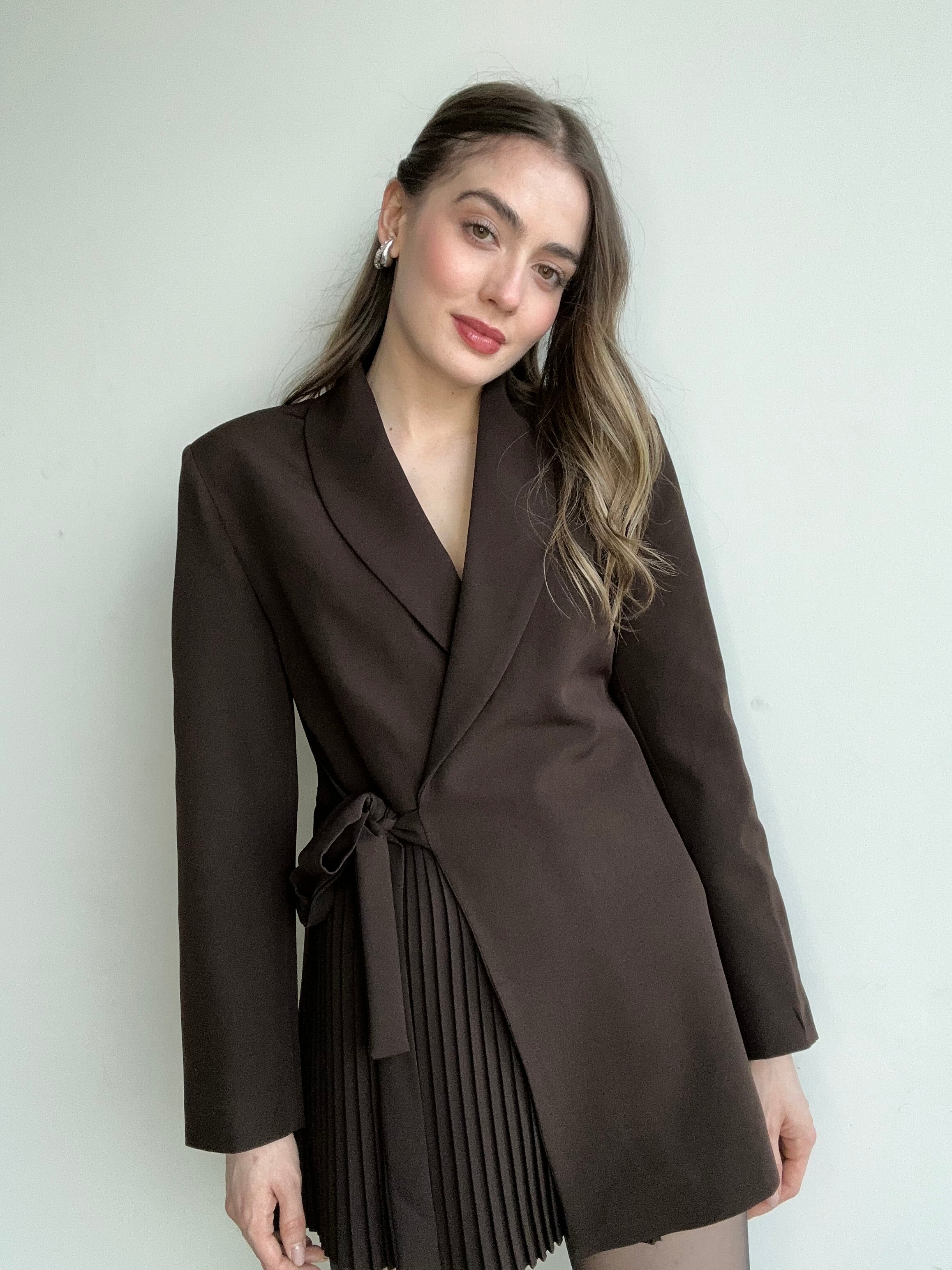 Aec Prive Kadın Couture Pilise Detaylı Özel Tasarım Ceket – 566100