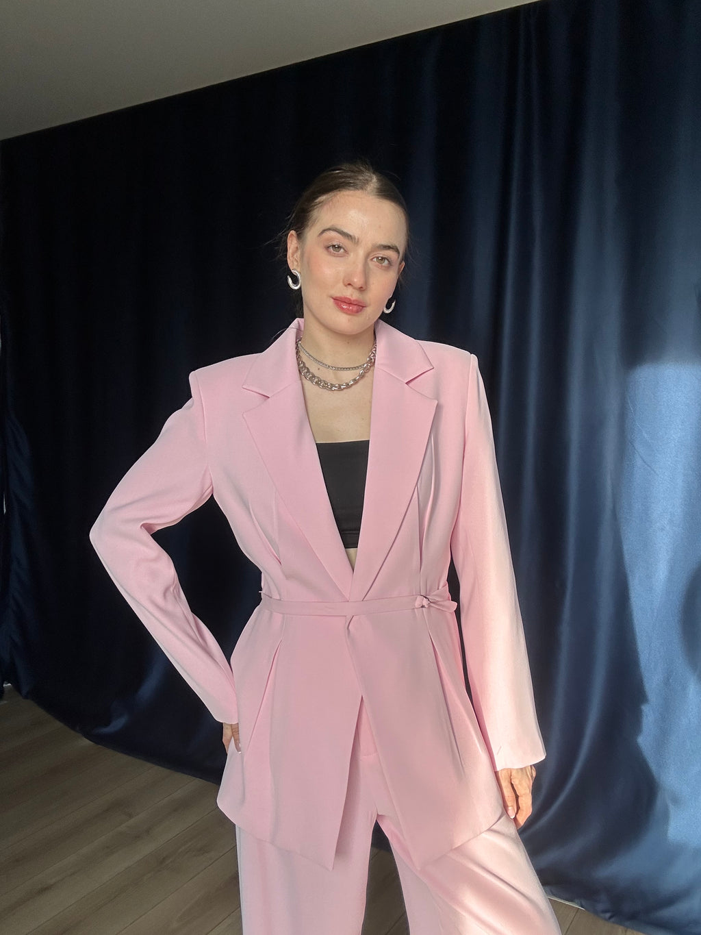 Aec Prive Kadın Lüx Couture  Beli İnce Gösteren Ceket Pantolon Takım -4888