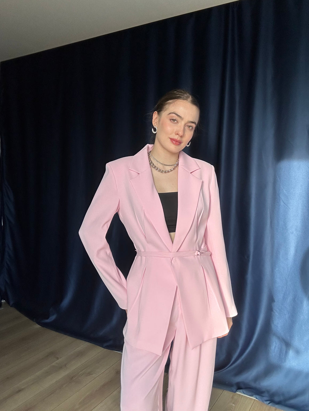 Aec Prive Kadın Lüx Couture  Beli İnce Gösteren Ceket Pantolon Takım -4888