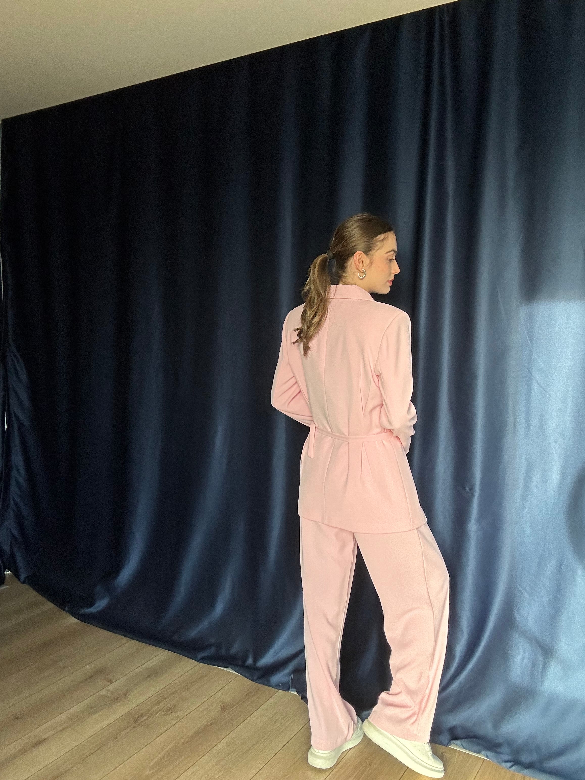 Aec Prive Kadın Lüx Couture  Beli İnce Gösteren Ceket Pantolon Takım -4888