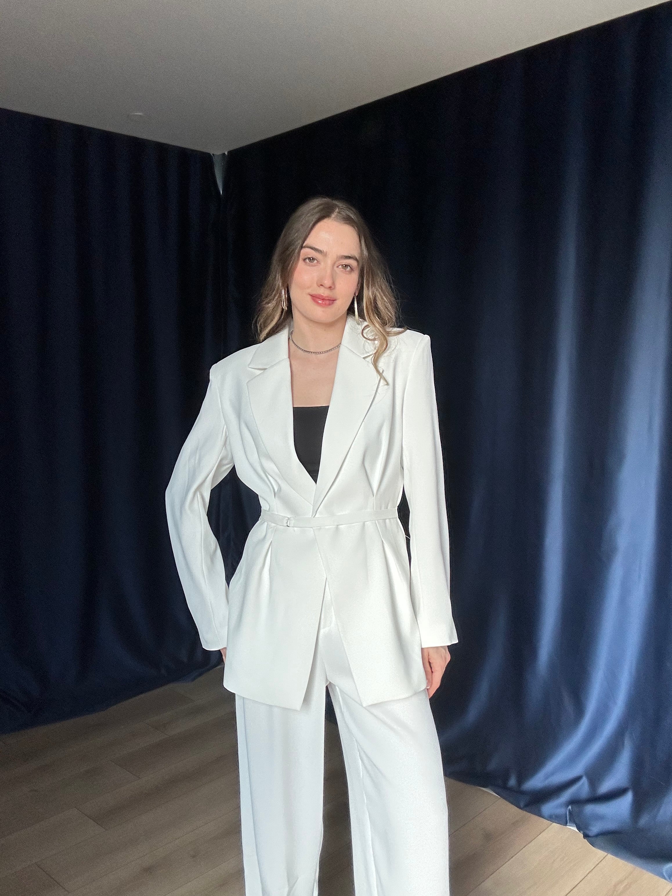 Aec Prive Kadın Lüx Couture  Beli İnce Gösteren Ceket Pantolon Takım -4888