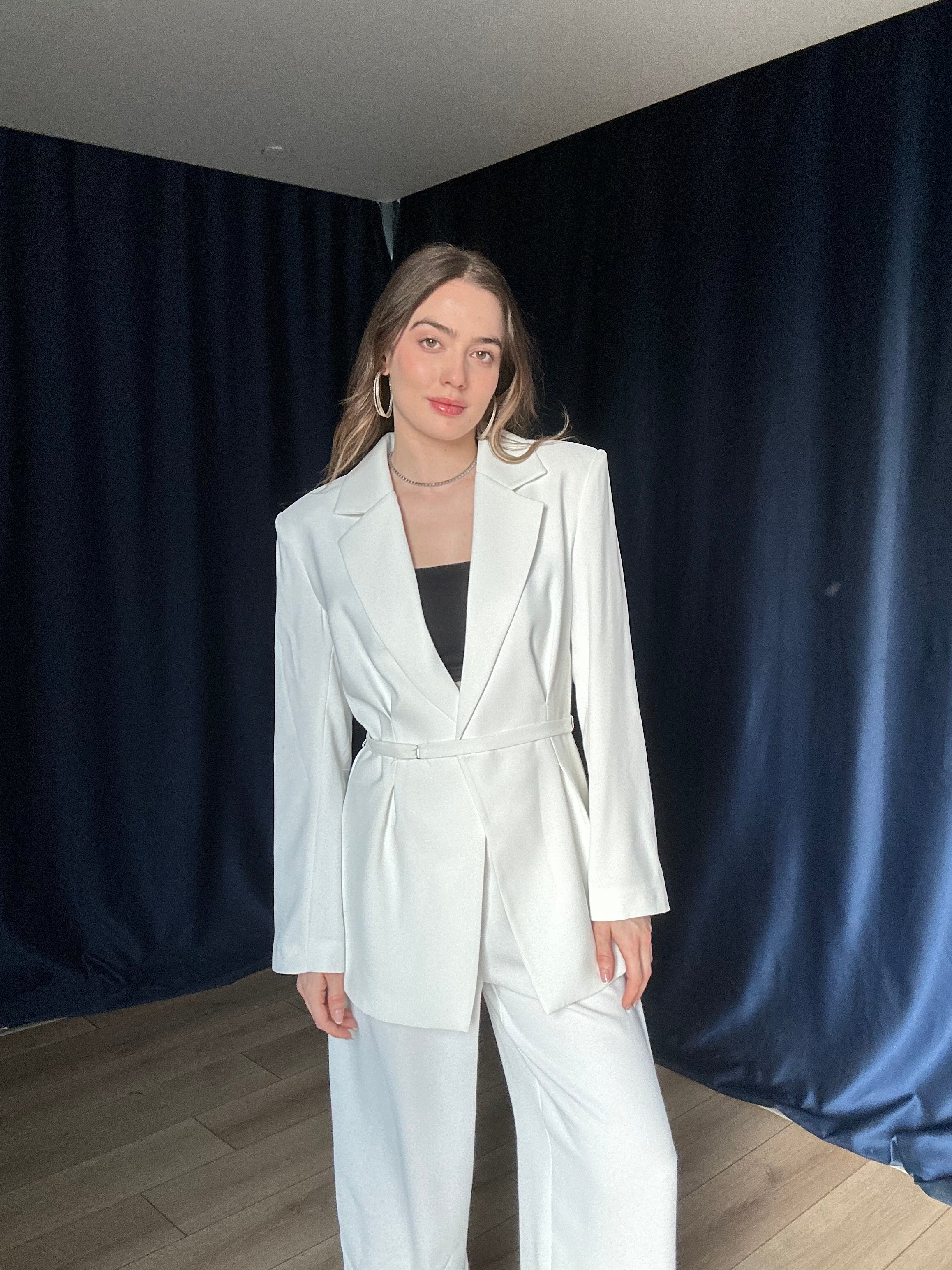 Aec Prive Kadın Lüx Couture  Beli İnce Gösteren Ceket Pantolon Takım -4888