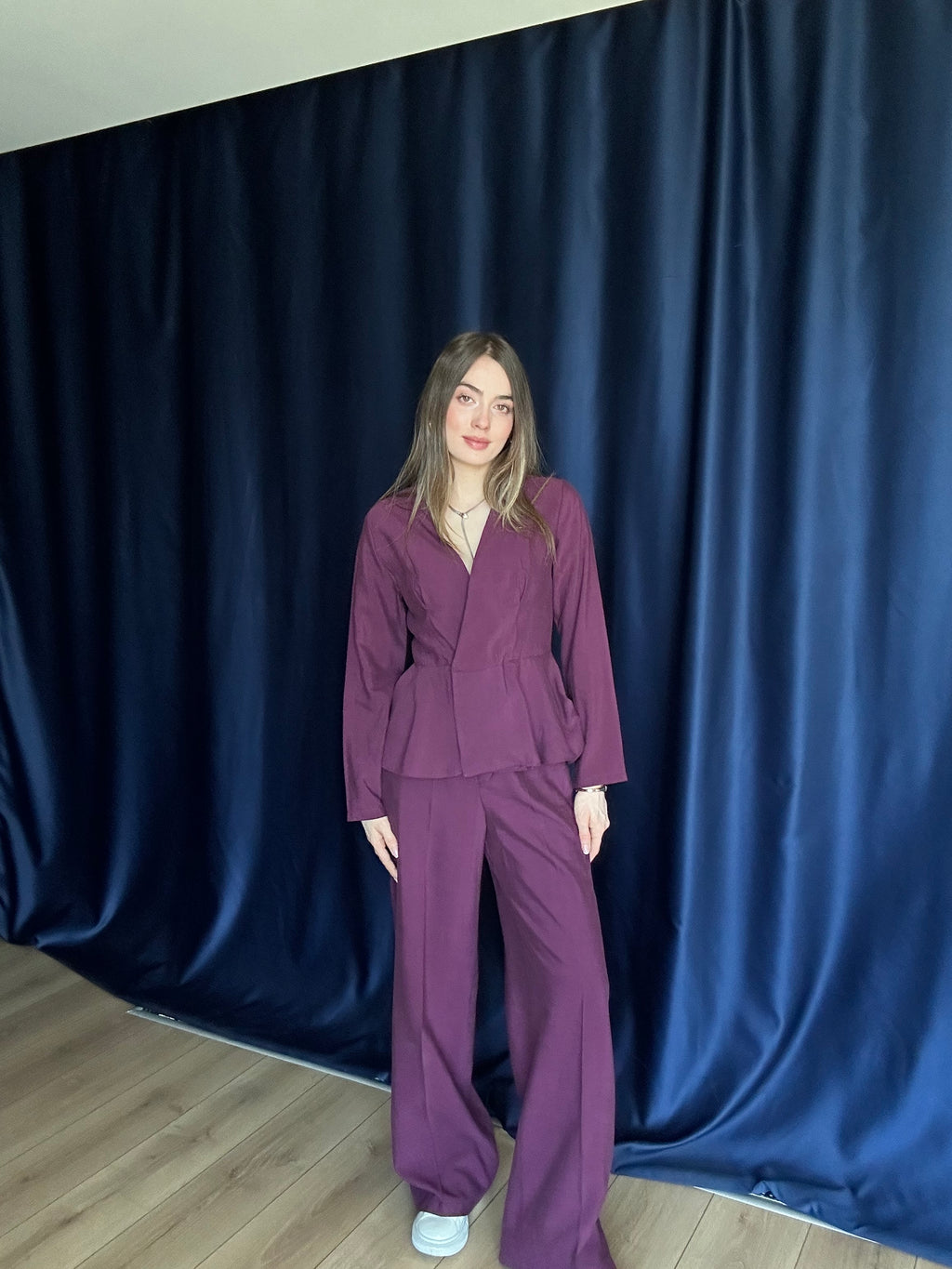 Aec Prive Kadın Aura Cotton Beli İnce Gösteren Bluz Pantolon Takım -34263
